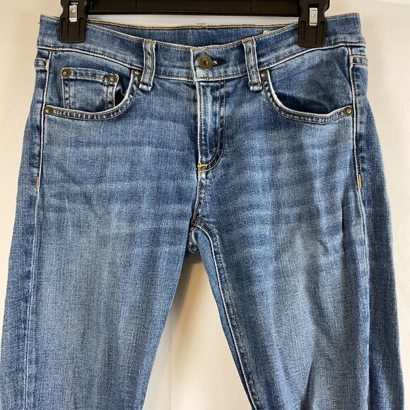 Rag & Bone Dre Jeans 24 Blue Raw Hem - Picture 2 of 11